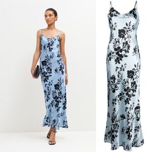 Reformation Dress Parma Silk Floral Lightweight Wedding Maxi Beatriz L NWT